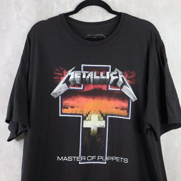 Metallica T‎ Shirt Men's Size 2XL Black Master Of Puppets Short Sleeve Crew Neck - Picture 2 of 5